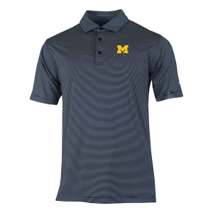 Michigan Wolverines Columbia Double Hit Polo Large Collegiate Navy