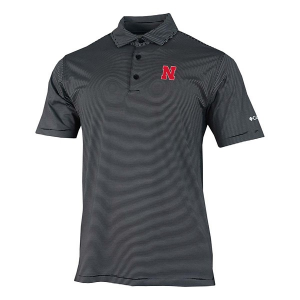 Nebraska Cornhuskers Columbia Double Hit Polo Small Black