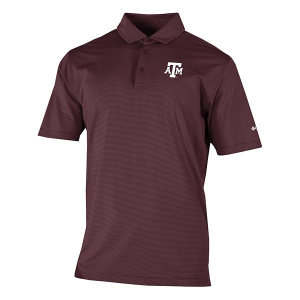 Texas A&M Aggies Columbia Double Hit Polo Small Deep Maroon