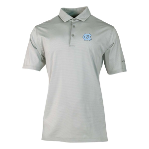 North Carolina Tar Heels Columbia Double Hit Polo Large Cool Grey