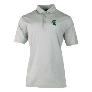 Michigan State Spartans Columbia Double Hit Polo XLarge Cool Grey