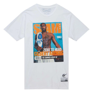 Washington Wizards Slam Cover Mitchell and Ness T-Shirt XLarge White