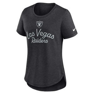 Women's Las Vegas Raiders Nike Tri Fashion T-Shirt XLarge Black