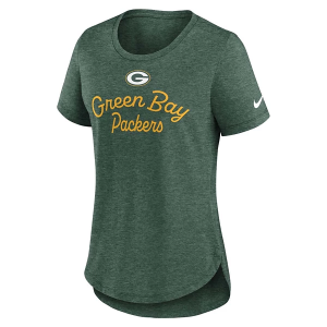 Women's Green Bay Packers Nike Tri Fashion T-Shirt Small Green