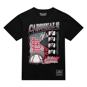 St. Louis Cardinals Overspray T-Shirt 2XLarge Black