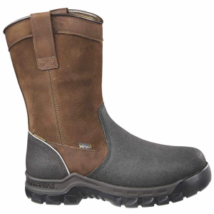 Men's Carhartt Men's 11" Waterproof Met Guard Comp Toe Wellington Waterproof Composite Toe Work Boots Outdoor 10 Brown Oiltan/Black Coated