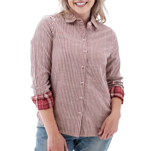 Women's Old Ranch Leena Long Sleeve Button Up Shirt XLarge Red