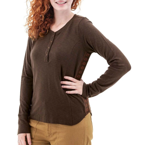 Women's Aventura Mandy Long Sleeve Henley 2XLarge Black Coffee