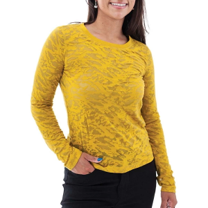 Women's Aventura Ambrosia Burnout Long Sleeve Shirt Small Green Sulphur