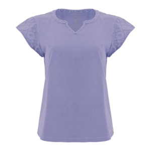 Women's Old Ranch Bryce Flutter Blouse Medium Heron