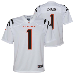 Cincinnati Bengals Ja'Marr Chase #1 Nike Game Kids' Jersey Medium White