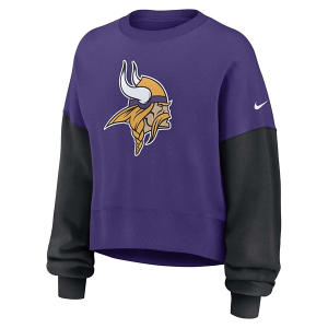 Women's Minnesota Vikings Nike Oversized Crewneck XSmall Purple