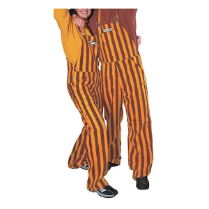 Game Bibs Maroon & Gold Striped Overall Bibs