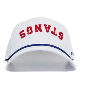 SMU Mustangs NO RIVALS Upside Down Adjustable Hat One Size White