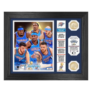 Highland Mint Oklahoma City Thunder 2025 NBA Champions Banner Bronze Coin Photo Mint