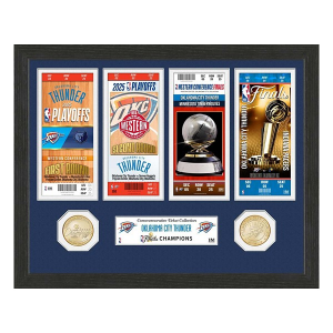 Highland Mint Oklahoma City Thunder 2025 Road to the NBA Championship Ticket & Bronze Coin Photo Mint