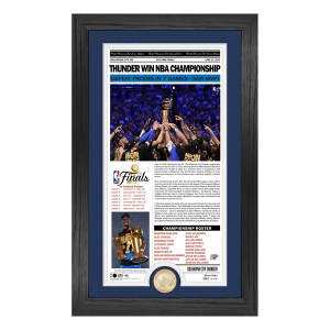Highland Mint Oklahoma City Thunder 2025 NBA Champions Front Page News Cover Bronze Coin Photo Mint