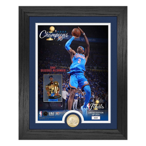Highland Mint Shai Gilgeous-Alexander 2025 NBA Champs Trophy Raising Bronze Photo Mint