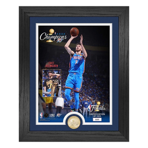 Highland Mint Chet Holmgren 2025 NBA Champs Trophy Raising Bronze Photo Mint