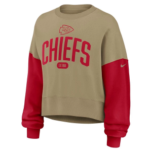 Women's Kansas City Chiefs Nike Rewind Oversized Crewneck Medium Brown