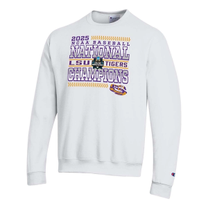 LSU Tigers Champion Crew Medium White