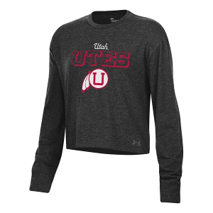 Utah Utes Under Armour Women's All Day T-Shirt XLarge Black