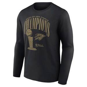 Oklahoma City Thunder 2025 Finals Champions Locker Room Fanatics Long Sleeve T-Shirt Large Black