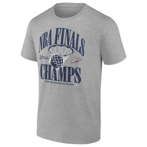 Oklahoma City Thunder 2025 Finals Champions Retro Fanatics T-Shirt Medium Steel