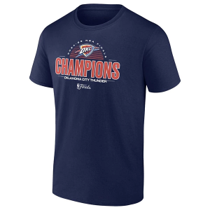 Oklahoma City Thunder 2025 Finals Champions Roster Fanatics T-Shirt Large Navy