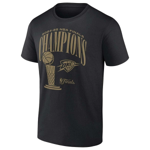 Oklahoma City Thunder 2025 Finals Champions Roster Locker Room Fanatics T-Shirt Small Black