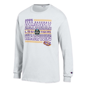 LSU Tigers Champion 2025 World Series Champions T-Shirt Small White