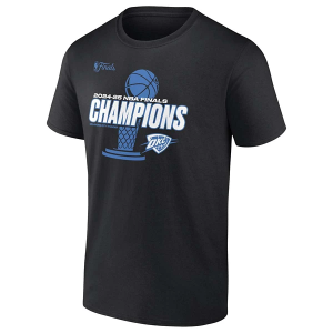 Oklahoma City Thunder 2025 Finals Champions Locker Room Fanatics T-Shirt Medium Black