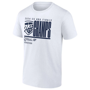 Oklahoma City Thunder 2025 Finals Champions Style Fanatics T-Shirt Large White