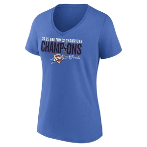 Women's Oklahoma City Thunder 2025 Finals Champions Hometown Fanatics T-Shirt Medium Blue