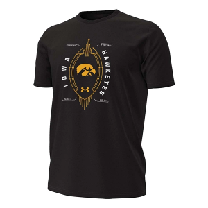 Iowa Hawkeyes Under Armour Football Ricky T-Shirt Small Black