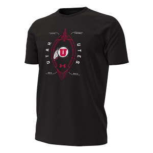 Utah Utes Under Armour Football Ricky T-Shirt XLarge Black