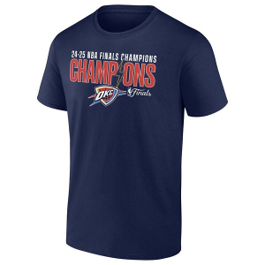 Oklahoma City Thunder 2025 Finals Champions Hometown Fanatics T-Shirt Small Navy
