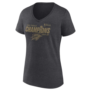 Women's Oklahoma City Thunder 2025 Finals Champions Fanatics T-Shirt Small Charcoal