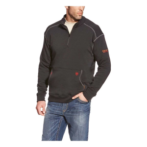 Men's Ariat FR Polartec Fleece 1/4 Zip Pullover Medium Black