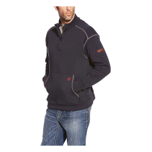 Men's Ariat FR Polartec Fleece 1/4 Zip Pullover Large Navy