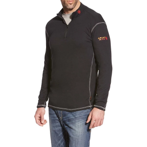 Men's Ariat FR Polartec Long Sleeve 1/4 Zip 2XLarge Black