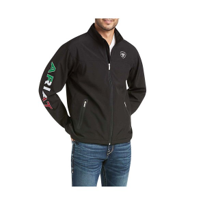 Men's Ariat New Team Softshell Mexico Softshell Jacket Small Black