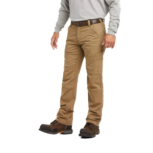 Men's Ariat FR M5 Stretch DuraLight Canvas Stackable Straight Leg Work Utility Pants 34 Khaki