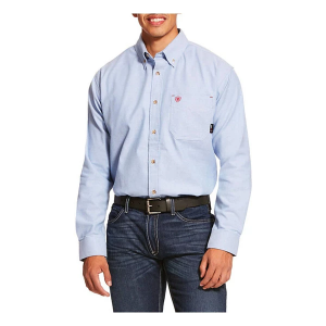Men's Ariat FR Twill DuraStretch Long Sleeve T-Shirt 3XLarge Blue