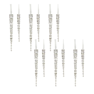 Melrose International Metal Jewel Icicle Ornaments (Set of 12)