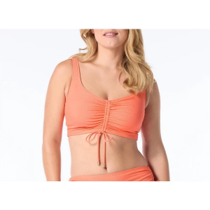 Women's Coco Reef Elevate Shirred Underwire Swim Bikini Top Misses 38E Sea Coral