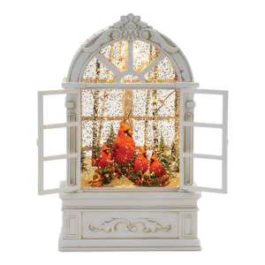 Melrose International 9in LED Cardinals Snow Globe