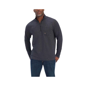 Men's Ariat Rebar Foundation Long Sleeve 1/4 Zip Large Tall Charcoal Heather