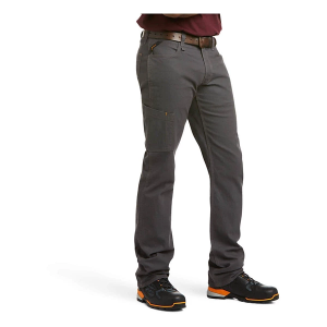 Men's Ariat Rebar M4 Low Rise DuraStretch Made Tough Stackable Straight Leg Work Utility Pants 32 Rebar Grey