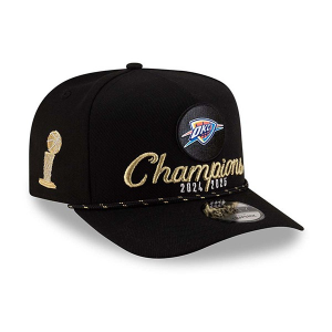 Oklahoma City Thunder New Era 2025 Finals Champions Locker Room 9Fifty Adjustable Hat One Size Black